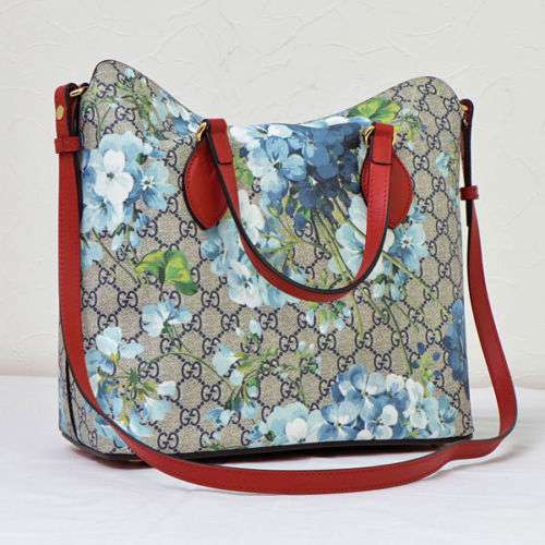 GUCCI GG Blooms 2 Way Bag Hand Shoulder Purse Floral Flower Women Luxury Auth